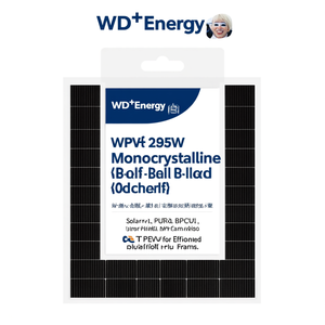 Panneau solaire monocristallin demi-cellule BIPV WD+ Energy 295W haute efficacité PERC TUV certifié avec cadre en aluminium - Product Image 2