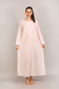 Conjunto de traje de noche y vestido de noche de algodón de lujo para mujer, ropa de dormir suave transpirable, camisones para una noche cómoda - Product Image 5