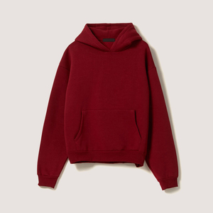เสื้อฮู้ดดี้ทรงบ็อกซี่แบบครอป รุ่น OEM ปี 2024 ผ้าหนา 500GSM ผสมผ้าฝ้าย สีพื้น ทรงโอเวอร์ไซส์ - Product Image 3