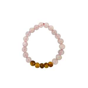 Pulsera de cuentas de Palo Santo Pulsera de chips de cristal de cuarzo rosa con cuentas aromáticas de Palo Santo Venta al por mayor Pulsera de Palo Santo - Product Image 2