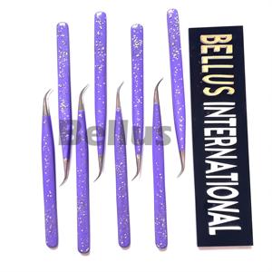 Venta al por mayor de pinzas de extensión de pestañas con logotipo personalizado punta de fibra de precisión herramientas de pestañas para profesionales del salón - Product Image 1