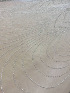 Tissu de mariage à paillettes stéréo, tissu de broderie en dentelle, robe de mariée de scène, fabricant de tissu indien - Product Image 4