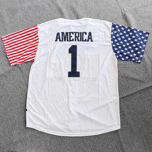 Haute qualité hommes bouton de sublimation complet avant Logo vêtements de sport haut tendance respirant grande taille ensembles pour Baseball et Softball - Product Image 2