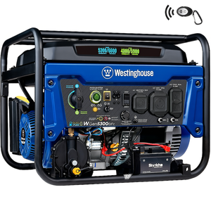 เครื่องกำเนิดไฟฟ้าแบบพกพา Westinghouse WGen5300DFc 5300W ใช้ได้ทั้งน้ำมันและไฟฟ้า พร้อมรีโมทคอนโทรลและแบตเตอรี่ตะกั่วกรด - Product Image 3