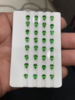 Grenat démontoïde naturel fait à la main coupe de poire calibré pierres précieuses en cristal vert en vrac pour la fabrication de bijoux sans traitement en forme de coeur