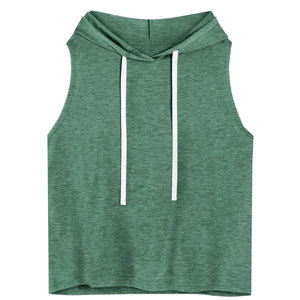 High Quality Winter Casual Women <b>Sleeveless</b> <b>Hoodies</b> with Front Logo Fleece Fabric Eco-Friendly Reasonable Price Best Selling - Product Image 1