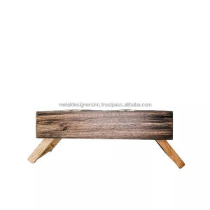 Mangeoire en bois pour chiens avec 2 bols en acier inoxydable pour chats et chiens, nourriture et eau. - Product Image 6