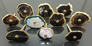 Colección de manija de puerta de cristal de ágata pulida Divine Aura, herrajes de piedra de orgón Premium para acentos de diseño artístico y romántico - Product Image 5