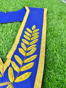 Ruban de col de qualité supérieure, style vintage, pour la franc-maçonnerie, avec tissu en velours et broderie à la main - Product Image 5