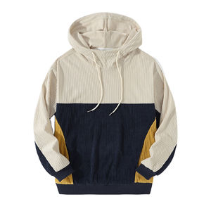 เสื้อมีฮู้ดแบบสวมหัวของผู้ชายเสื้อมีฮู้ดไหล่ตกผ้าฝ้ายระดับพรีเมียมออกแบบได้ตามต้องการ - Product Image 1