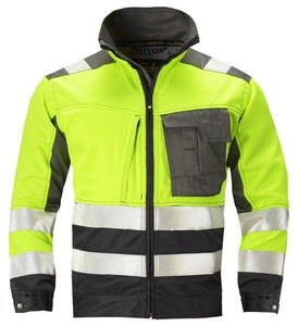 Chaqueta de seguridad de alta visibilidad para hombre, poliéster con cinta reflectante, ropa de trabajo, abrigo de cordura de alta visibilidad para carretera y obra. - Product Image 4