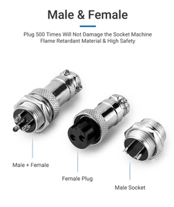 Conector Circular GX16 de Aviación al por Mayor, Carcasa Metálica, Tipo Soldadura, para Cableado de LED y Equipos Industriales - Product Image 5