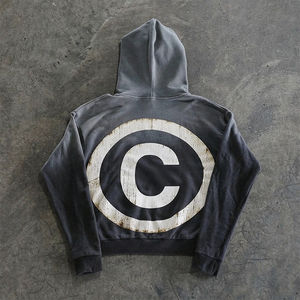 Sudadera con Capucha de Alta Calidad para Hombre, Estilo Vintage, Lavado Ácido, 350 g/m², Informal, para Invierno - Product Image 2