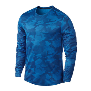 Camisetas de microfibra ajustadas de algodón 100% de primera calidad para hombre, de secado rápido y transpirables con cuello redondeado, impresión Digital personalizada - Product Image 6