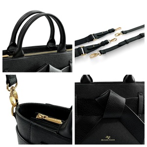 设计师冬季新款黑色细粒pu皮革女包标志定制高品质奢华女士斜挎包 - Product Image 5