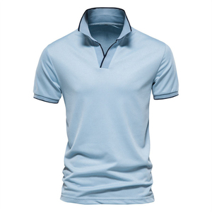 Camiseta Polo con diseño de rayas más vendida, camisetas Polo informales de verano transpirables para hombre, camisetas de algodón transpirables y de secado rápido de talla grande - Product Image 3