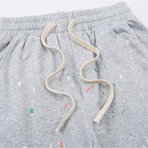 Wholesale Men's Winter Casual Sweatpants-Eco-Friendly 100% Cotton Canvas Fleece Thickness Breathable Windproof <b>Elastic</b> <b>Lace</b> - Product Image 5