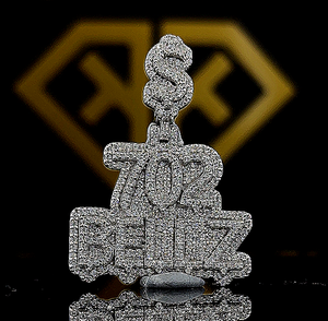 Pendentif personnalisé VVS Moissanite, pendentif Moissanite personnalisé, pendentif Moissanite nom, pendentif Moissanite Hip Hop VVS en argent - Product Image 1