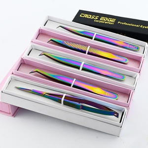 Pince à épiler tendance élégante à pointe en fibre pour extensions de cils, volume 90 degrés, pour faux cils, application de précision avec adhérence en fibre - Product Image 4