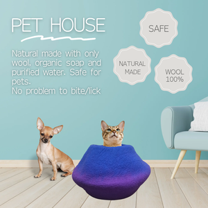 บ้านแมวทำจากผ้าสักหลาด บ้านสัตว์เลี้ยง ขนสัตว์ 100% ผลิตในนิวซีแลนด์ รับสั่งทำตามแบบ - Product Image 2