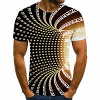 Camiseta de manga corta con estampado 3D informal de verano divertido para hombre, camisetas gráficas con efecto de sublimación