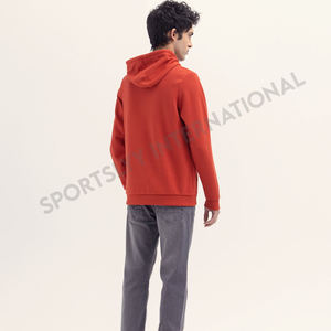 Sweat-shirts à capuche unisexes 100% coton, couleur unie, polaire d'hiver, imprimés personnalisés, brodés, streetwear décontracté, OEM, teinture unie, 400g - Product Image 6
