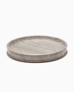 Plateau de service élégant en travertin beige à pied, plateau en pierre élégant pour la cuisine, la salle à manger et une utilisation décorative - Product Image 6