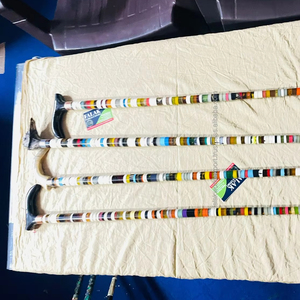 Canne de marche élégante de haute qualité en os incrusté d'Inde, design unique, pièce colorée pour la marche, le sport, le hockey sur glace par FWE - Product Image 1