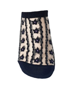 FOYSOCK coreano personalizzato ricamato Logo Design puro pizzo floreale senza Show maglia invisibile scollato 3D floreale calzini da donna - Product Image 3