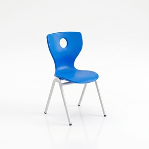 Arsu Ergonomic School <b>Chair</b> Plastic Seat Metal Frame Modern Design Solid Back Tapered Legs Single Student Commercial Adult Use - Product Image 3