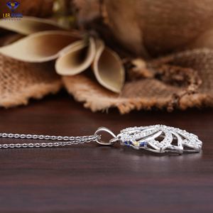 Labstone Glamorous Diamond Pendant & Earring Set 1.324TDW Corte redondo Oro blanco Color DE LA EF-VS con cadena - Product Image 3