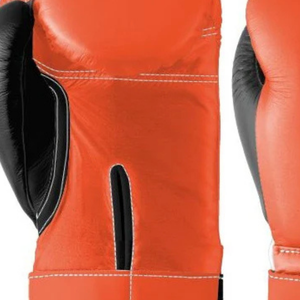 Gants de boxe professionnels en cuir orange et noir, avec fermeture velcro au poignet, pour l'entraînement et le sparring, pour hommes et femmes - Product Image 6