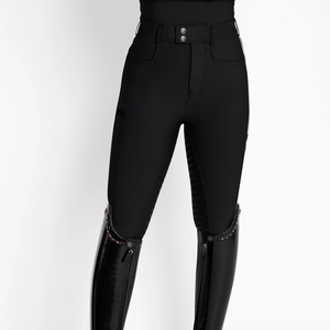 Pantalones ecuestres de alta demanda para mujer, ropa personalizada de ajuste femenino a rayas brillantes, pantalones de montar a caballo al por mayor a granel - Product Image 1