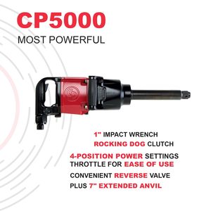 Clé à chocs pneumatique à poignée en D extensible de 7 pouces avec couple maximal de 2500 Ft.lbf (3390 Nm) et 3700 tr/min, personnalisable OEM - Product Image 3