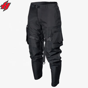 Cyberpunk กางเกงนินจา techwear กางเกงคาร์โก้มีกระเป๋ามีซิปสำหรับผู้ชายกางเกงฮิปฮอปสตรีทแวร์สีดำ - Product Image 5