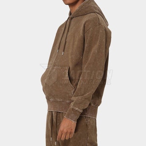 Vente en gros, sweat à capuche délavé à l'acide style basique pour hommes, vêtements décontractés pour hommes, coupe ajustée, sweats à capuche de meilleure qualité - Product Image 3