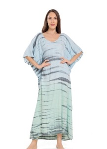 Caftan Maxi <b>Dress</b> Cotton V-neck Long Sleeve Plus Size Maternity Gown Comfortable <b>for</b> <b>Women</b> Breathable Eco-Friendly <b>Vintage</b> - Product Image 2