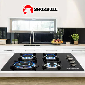 Fornello a 4 Fuochi Shorbull con Piano in Vetro Temperato, Alta Prestazione, Resistente, Fornitura Diretta OEM all'Ingrosso - Product Image 1