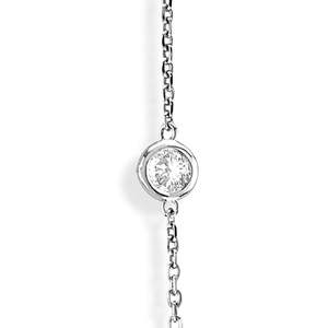 14k White Gold 36-Inch Long Diamond Station Necklace 6.00ct Strand - Product Image 2