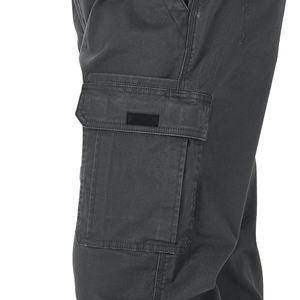 กางเกงคาร์โก้ลำลองสีเทาสำหรับผู้ชาย น้ำหนักเบา เป็นมิตรกับสิ่งแวดล้อม แห้งเร็ว ระบายอากาศได้ดี ผลิตจากโพลีเอสเตอร์/ผ้าฝ้ายแคนวาสแบบยั่งยืน เอวกลาง - Product Image 4