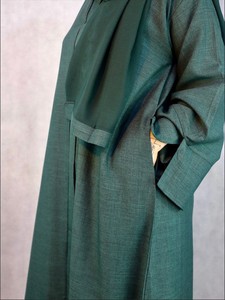 Magnifique Abaya d'été en soie de Dubaï à manches longues, anti-plis, faite à la main, pour femme, couleur personnalisable, qualité supérieure, premium - Product Image 4