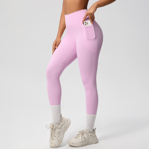 Leggings Deportivos de Cintura Alta con Elástico para Correr, Fitness y Yoga, de Doble Cara Cepillada, Color Sólido, Pantalones de Yoga de Alta Elasticidad - Product Image 3