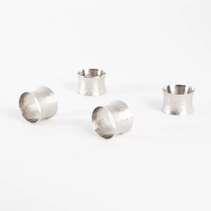 Porte-serviettes élégant en métal argenté pour table, accessoire pour table à manger, fête de mariage, restaurant, porte-papier de soie - Product Image 2