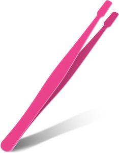 <b>Lash</b> Tweezers for Eyelash Clusters, Stainless Steel Applicator Flat-Tip Professional Applicator for <b>Individual</b> <b>Lashes</b> - Product Image 1