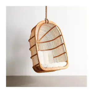Beau rotin suspendu oeuf chaise mobilier d'extérieur pour la maison hôtel station décoration vente en gros pour l'exportation - Product Image 1