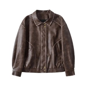 Hiver Hommes Vintage Loose Big Pocket Genuine Leather Canvas Waterproof Windproof Jacket Streetwear Chic Short Coat Outerwear Long - Product Image 4