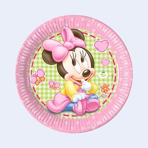 Assiettes en papier Minnie Mouse 23 cm, 6 pièces, assiettes jetables pour fête d'anniversaire d'enfants - Product Image 4