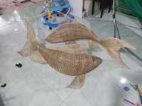 Le meilleur choix pour Lanterne Vietnam Lanterne en forme de poisson en bambou de haute qualité pour la décoration de restaurant