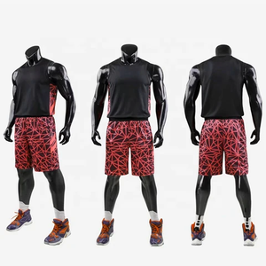 Ensembles de maillots de basket-ball sans manches respirants et personnalisables pour hommes, vente en gros, été, grande taille, nom d'équipe personnalisé, 100% polyester - Product Image 3