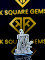 Pendentif Hip Hop Personnalisé pour Enfants, Lettre Initiale A-Z en Argent 925, Breloque Médaillon 'X' en Moissanite Blanche VVS1 Taillée